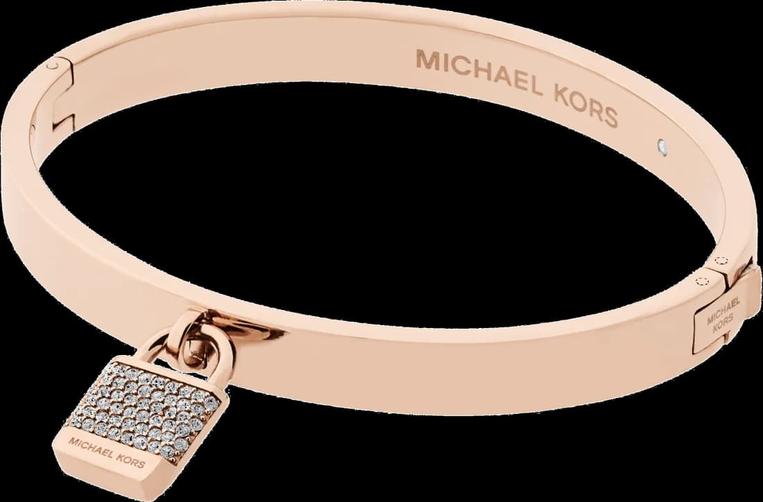 Garde-temps Michael Kors MKJ6356791 pour femme, cadran noir avec accents or rose, acier