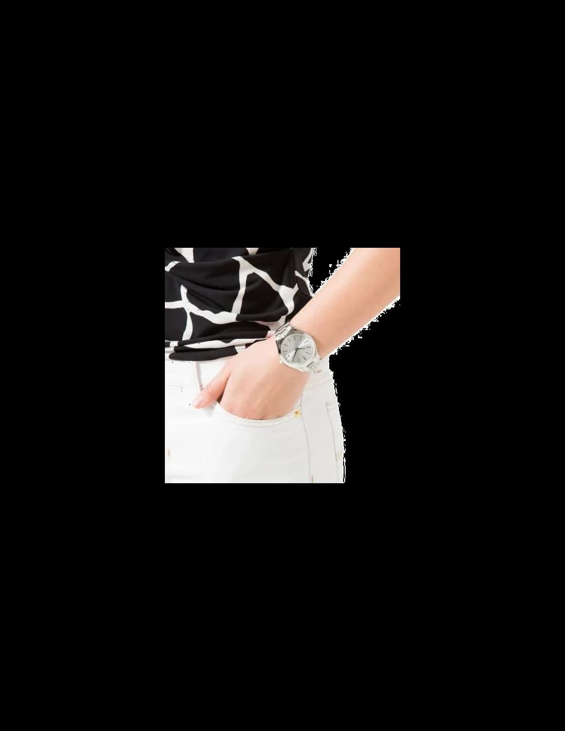 Détail du bracelet acier du Michael Kors MK3178