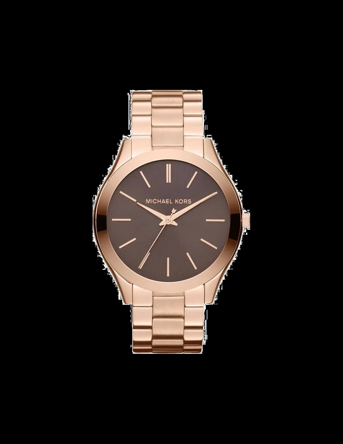 Garde-temps Michael Kors MK3181 pour femme, marron avec bracelet acier or rose