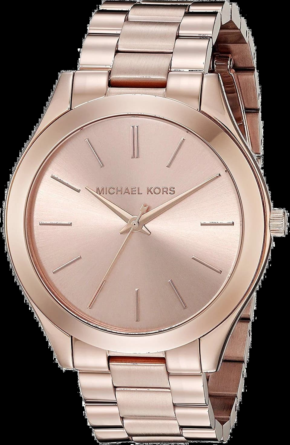 Garde-temps Michael Kors MK3197 pour femme, ronde acier or rose cadran assorti
