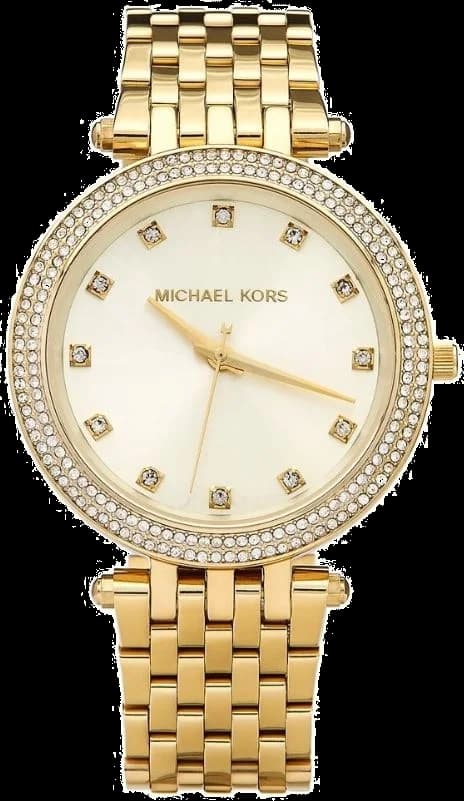 Garde-temps Michael Kors MK3216 pour femme, cadran or et bracelet acier doré