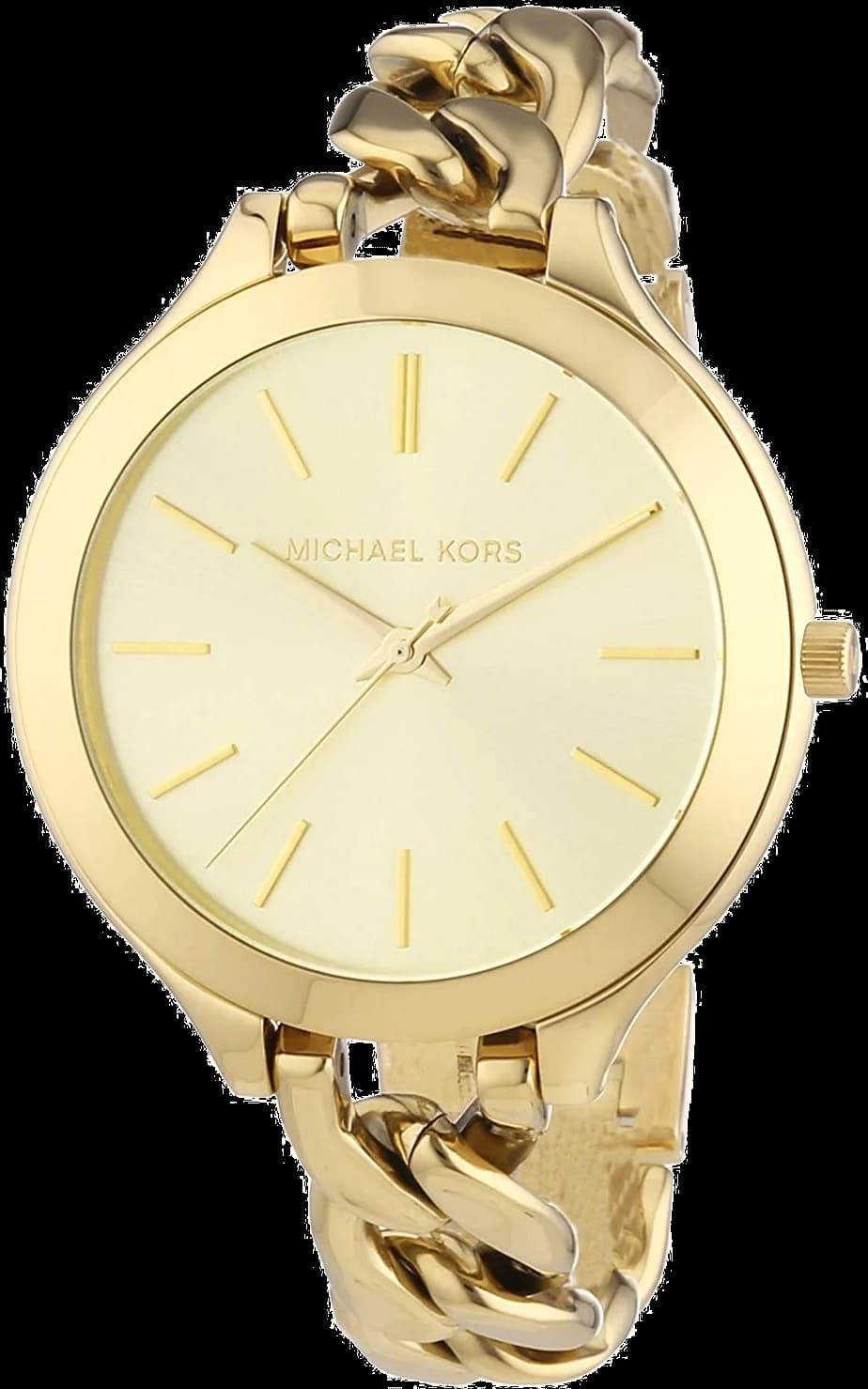Garde-temps Michael Kors MK3222 pour femme, cadran or sur bracelet chaine acier
