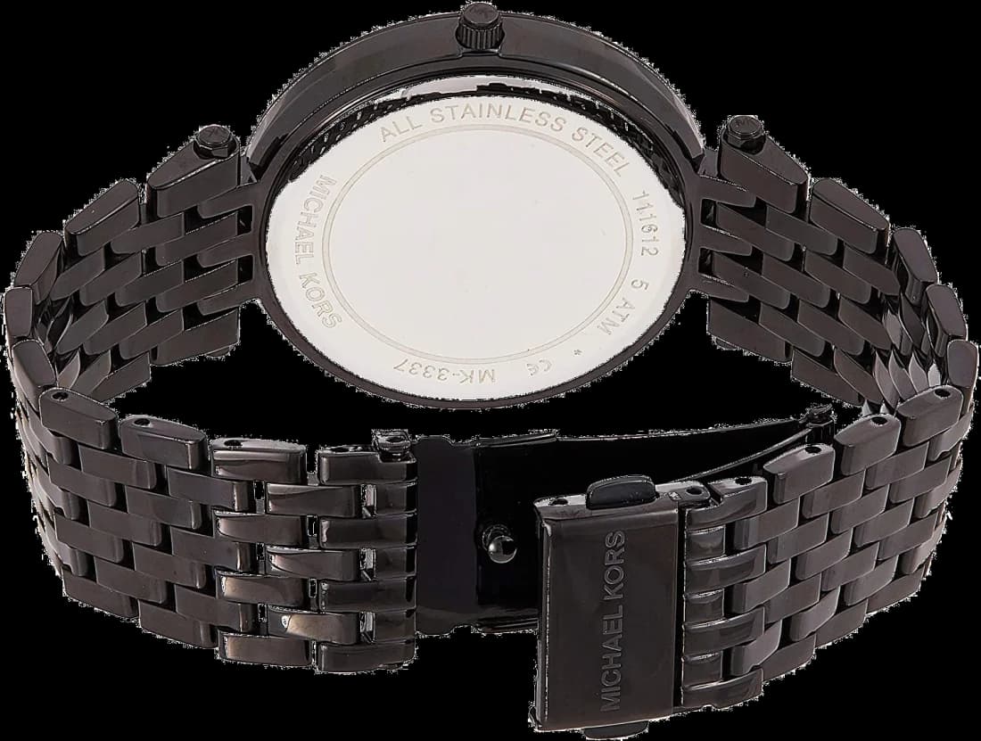 Zoom sur le cadran noir du Michael Kors MK3337