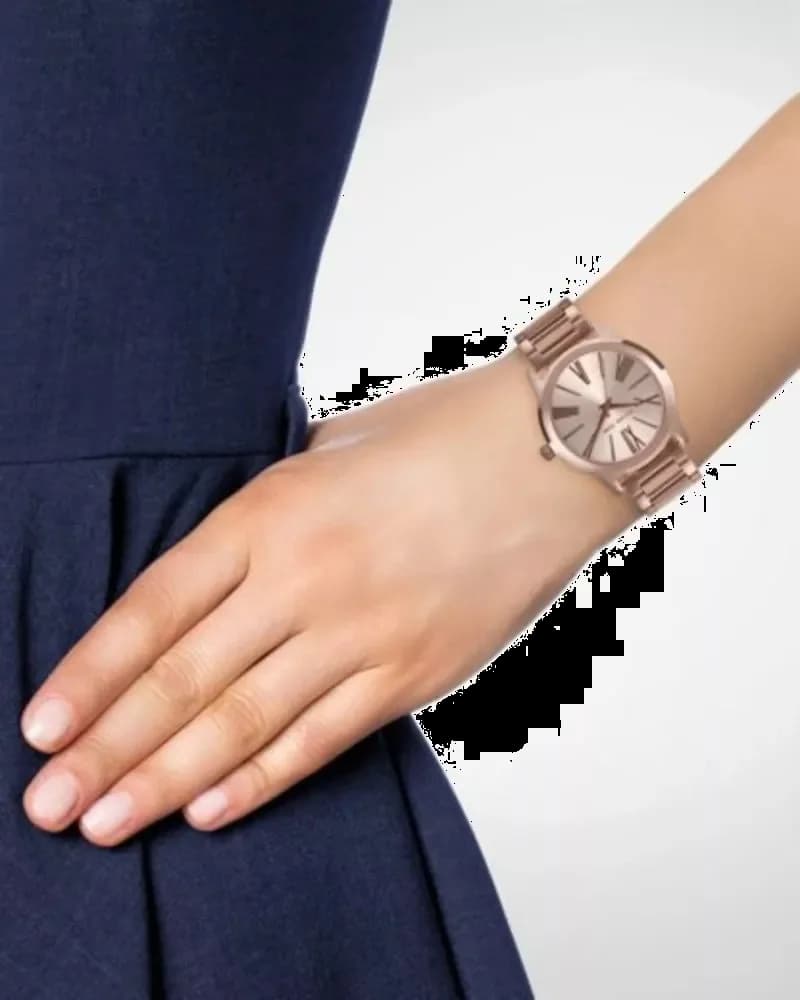 Zoom sur le cadran or rose du Michael Kors MK3491