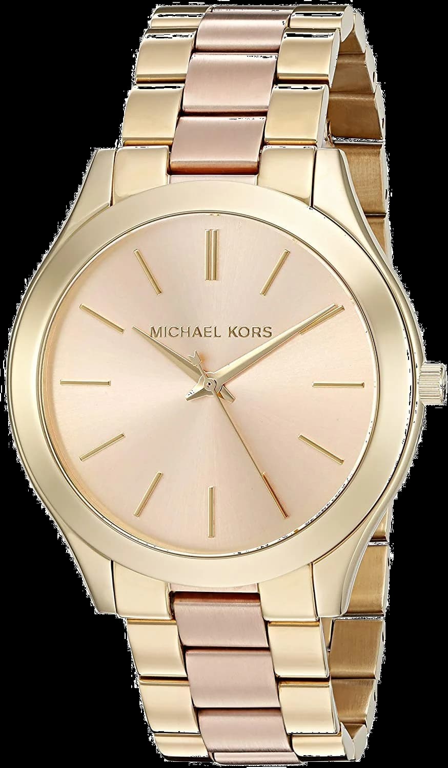 Garde-temps Michael Kors MK3493 pour femme, cadran or rose sur bracelet acier