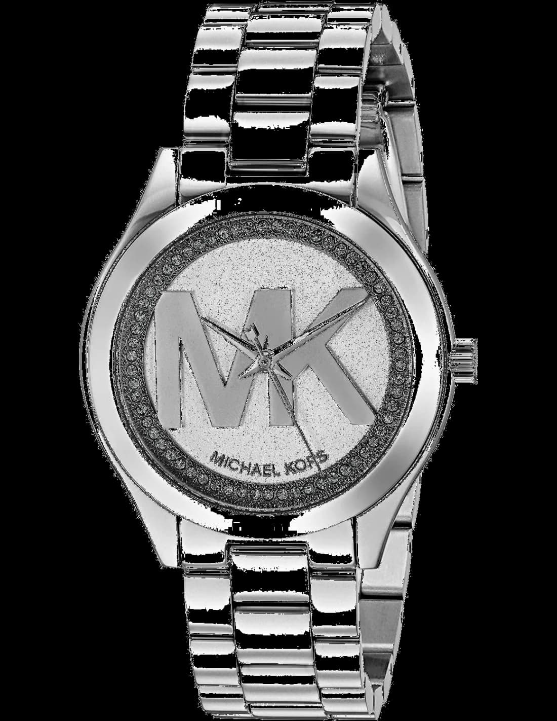 Garde-temps Michael Kors MK3548 pour femme, cadran argent, bracelet acier