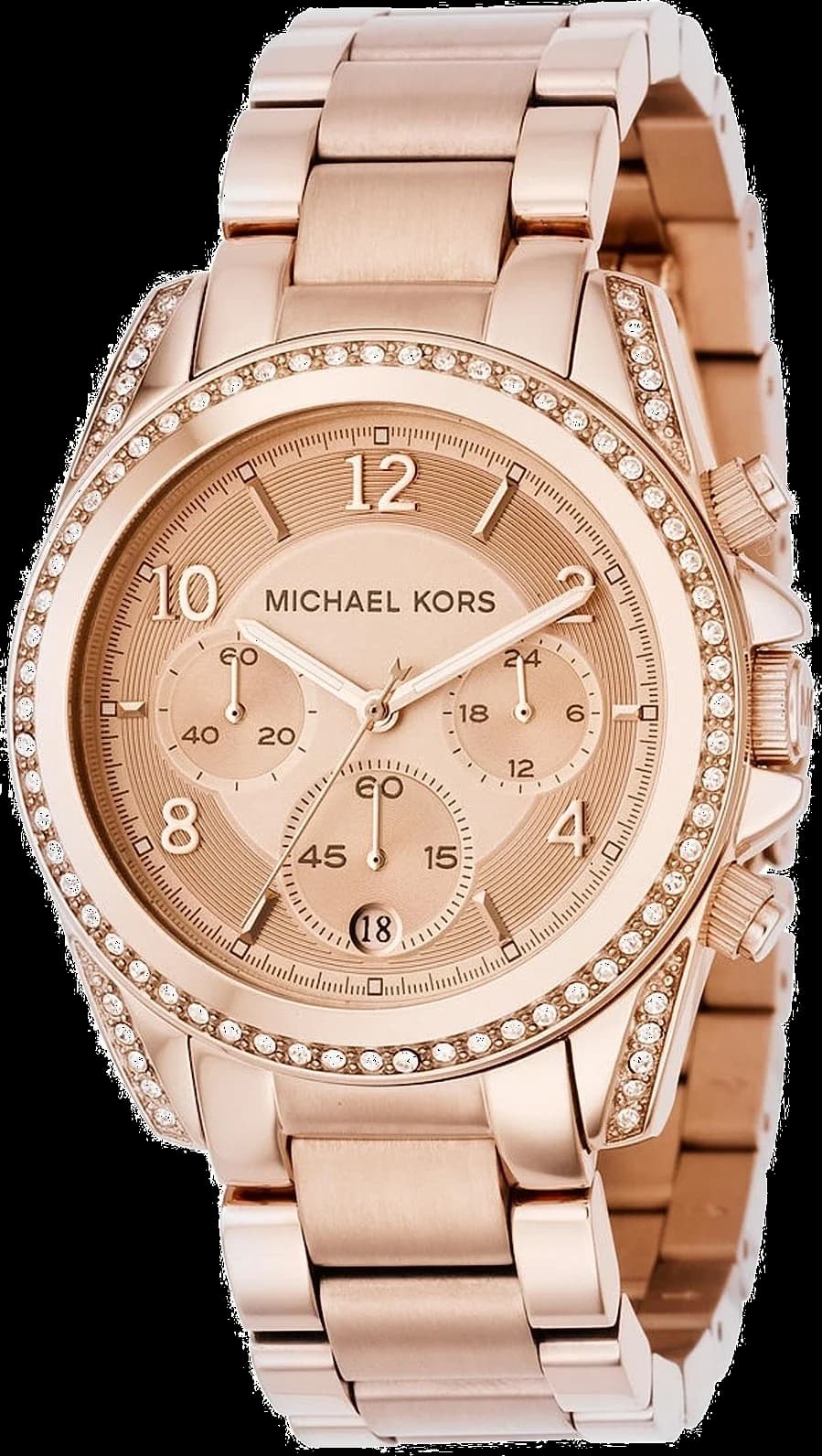 Garde-temps Michael Kors MK5263 pour femme, bracelet aluminium avec cadran or rose