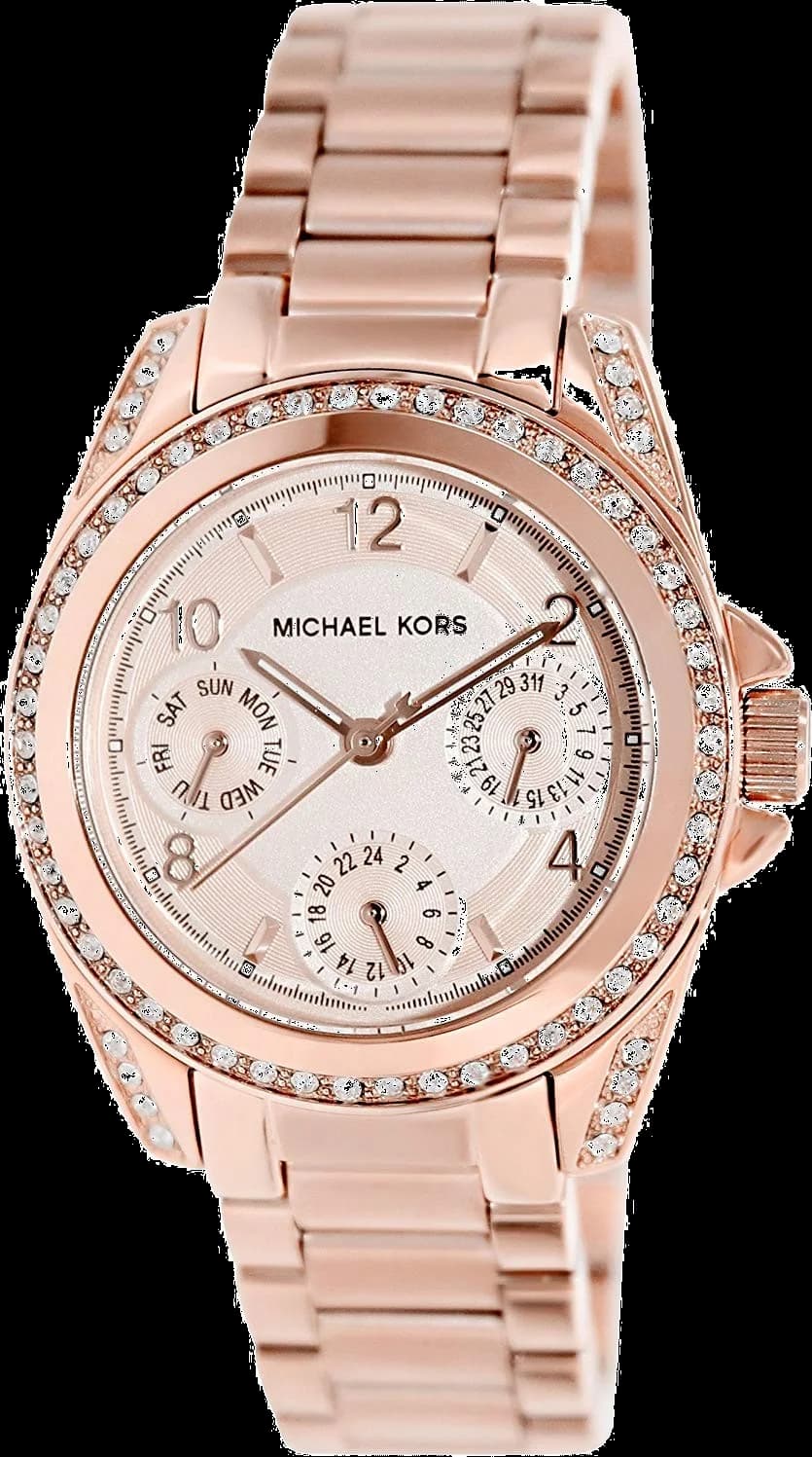 Garde-temps Michael Kors MK5613 pour femme, cadran or rose avec bracelet acier