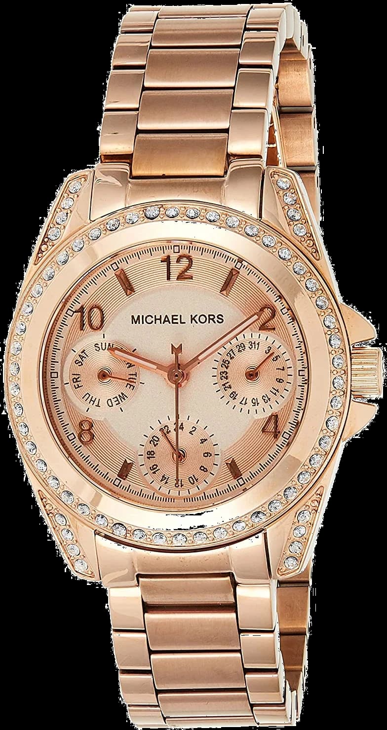 Zoom sur le cadran or rose du Michael Kors MK5613