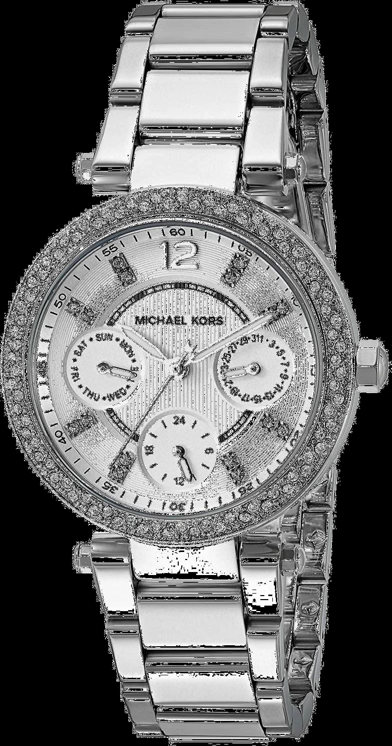 Garde-temps Michael Kors MK5615 pour femme, cadran argent, bracelet acier inoxydable, élégante