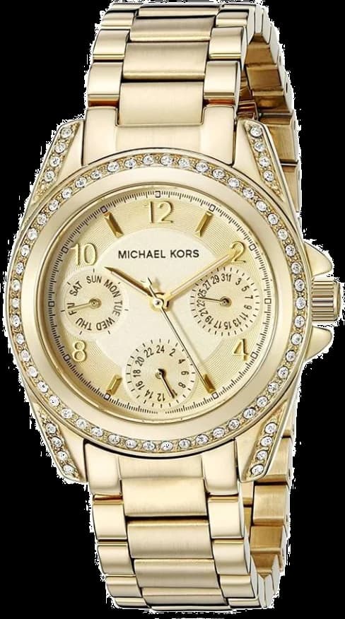 Garde-temps Michael Kors MK5639 pour femme, cadran or, bracelet acier doré