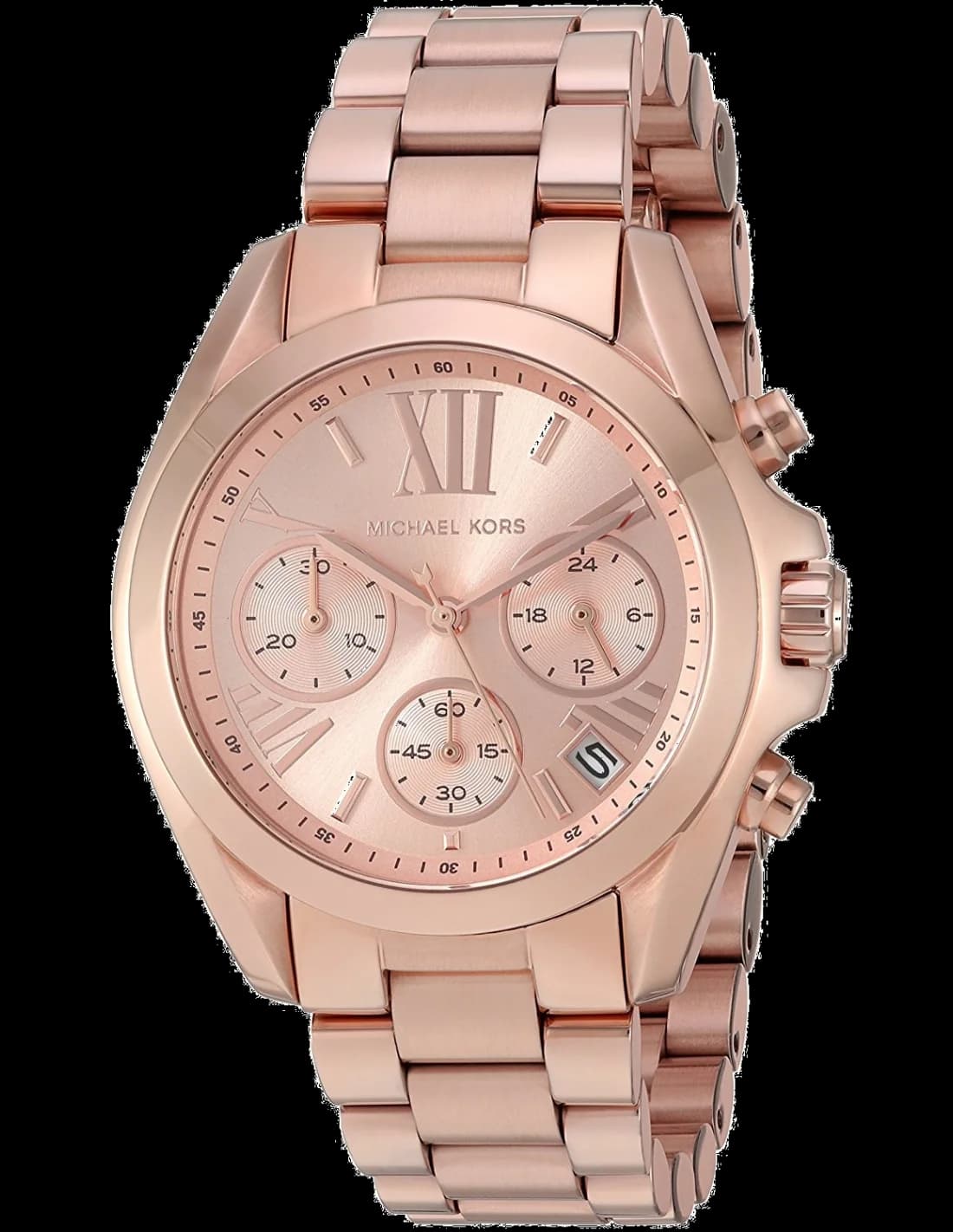 Garde-temps Michael Kors MK5799 pour femme, cadran or rose sur bracelet acier