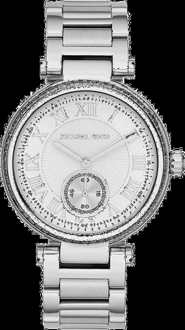 Garde-temps Michael Kors MK5866 pour femme, cadran argent, bracelet acier