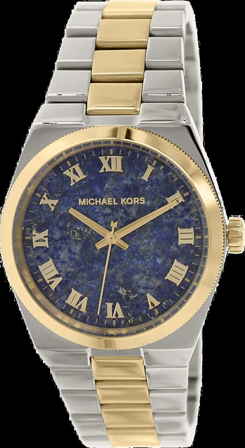 Garde-temps Michael Kors MK5893 pour femme, cadran bleu, bracelet acier