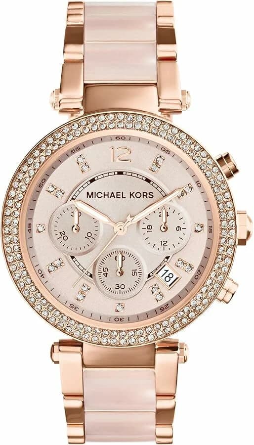 Montre Michael Kors MK5896 femme cadran or rose bracelet acier