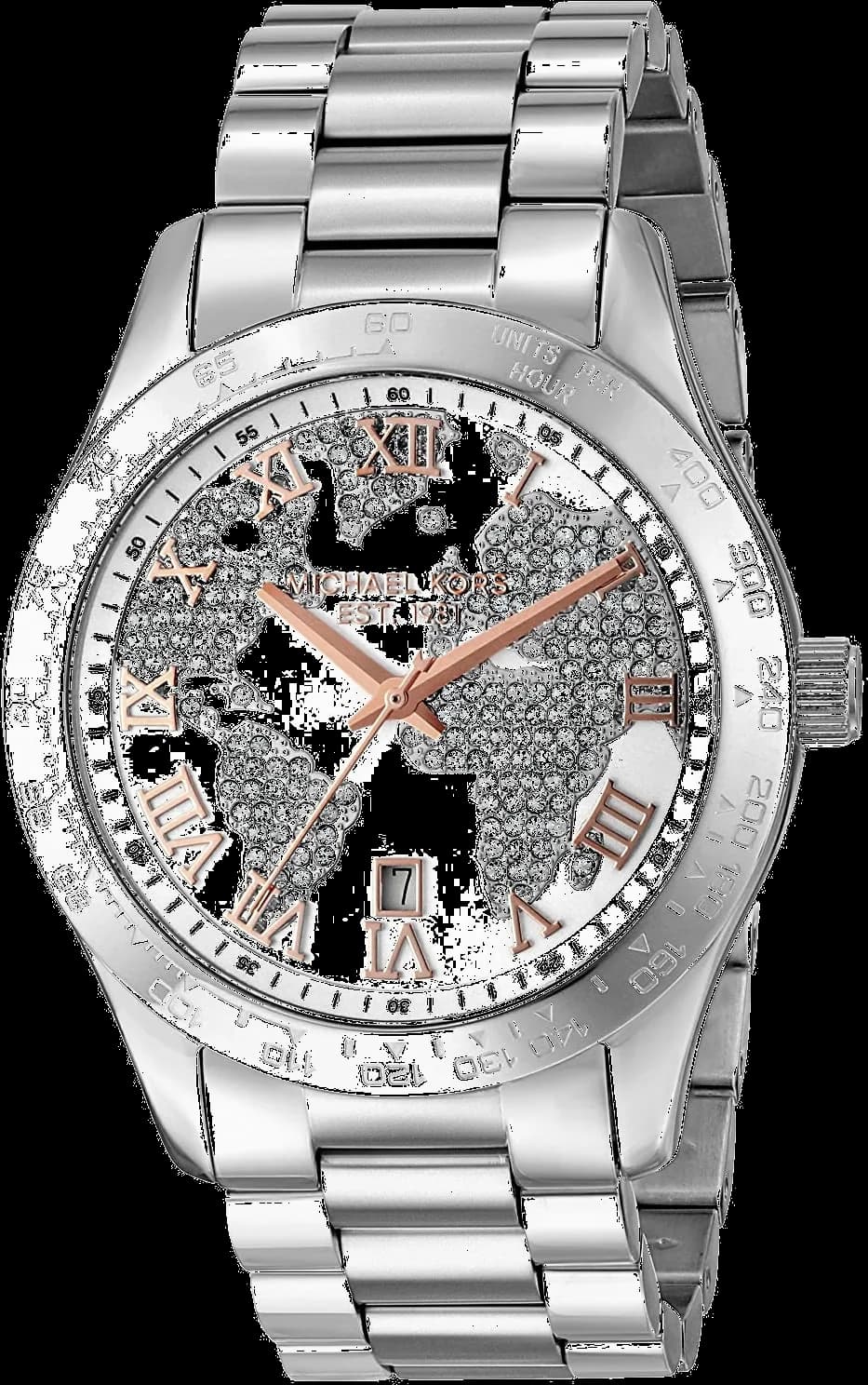 Garde-temps Michael Kors MK5958 pour femme, cadran blanc pur et bracelet acier