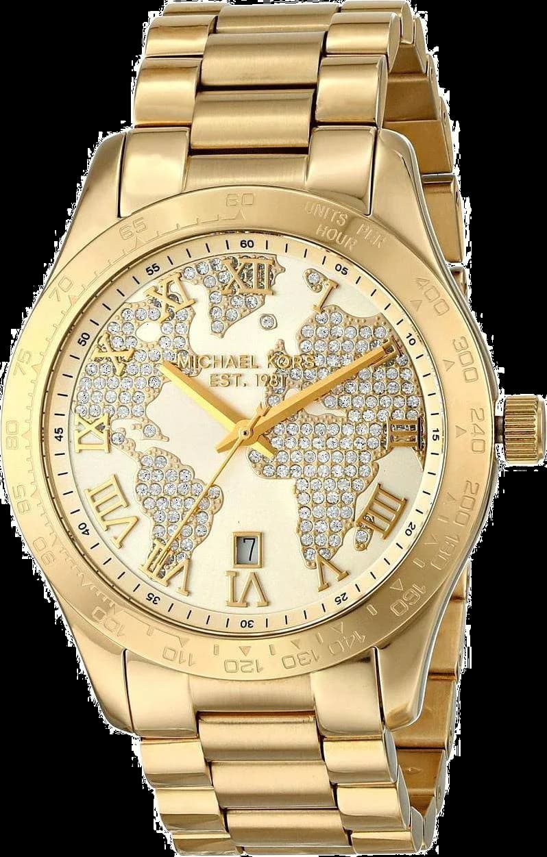Garde-temps Michael Kors MK5959 pour femme, au cadran doré et bracelet acier