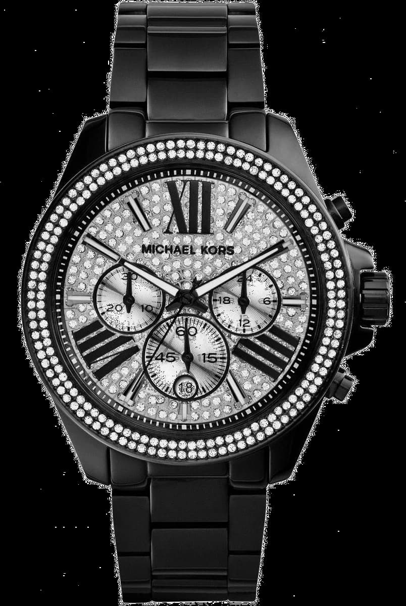Garde-temps Michael Kors MK6059 pour femme, cadran gris orné de cristaux sur acier