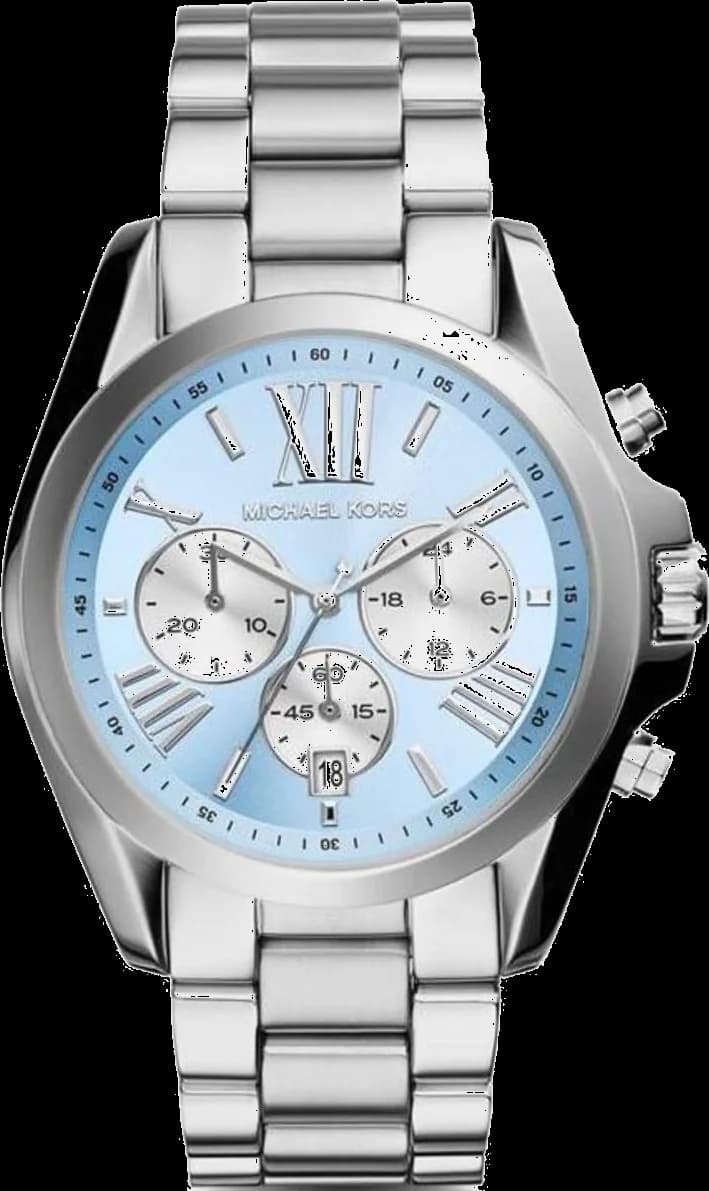 Garde-temps Michael Kors MK6099 pour femme, cadran turquoise sur bracelet acier