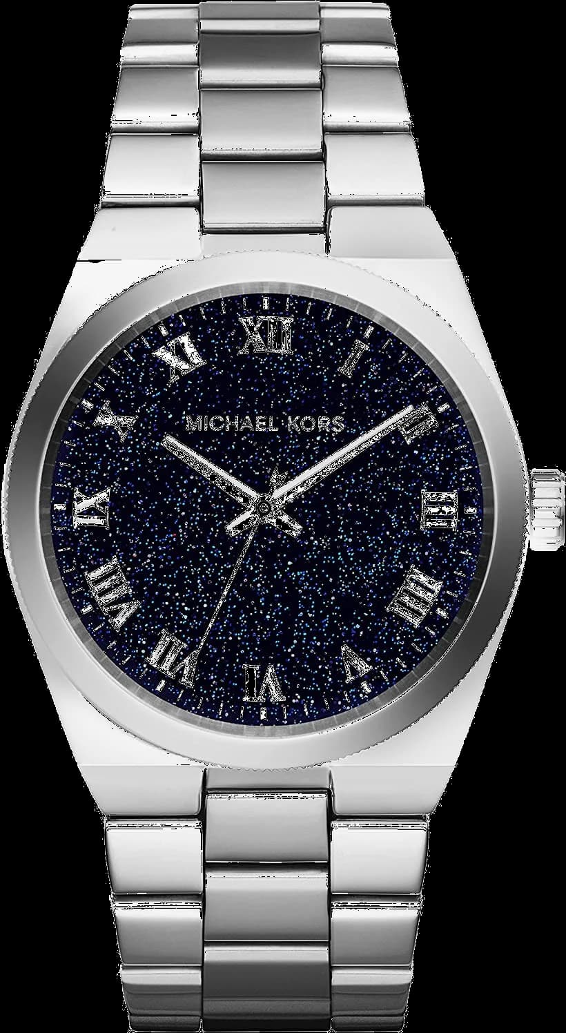 Garde-temps Michael Kors MK6113 pour femme, cadran bleu avec bracelet acier