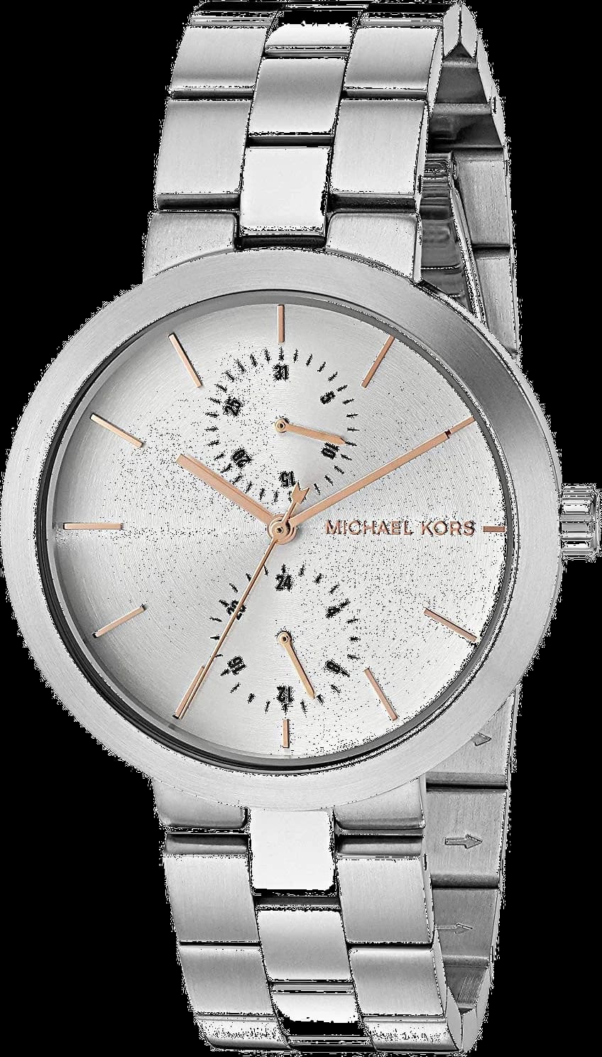 Garde-temps Michael Kors MK6407 pour femme, cadran argent avec bracelet acier