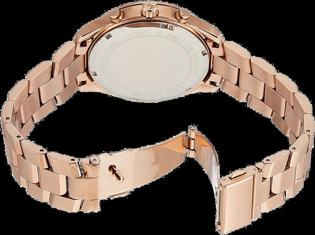Zoom sur le cadran or rose du Michael Kors MK6465