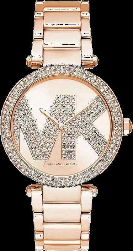 Garde-temps Michael Kors MK6660 pour femme, cadran or rose et bracelet acier inox