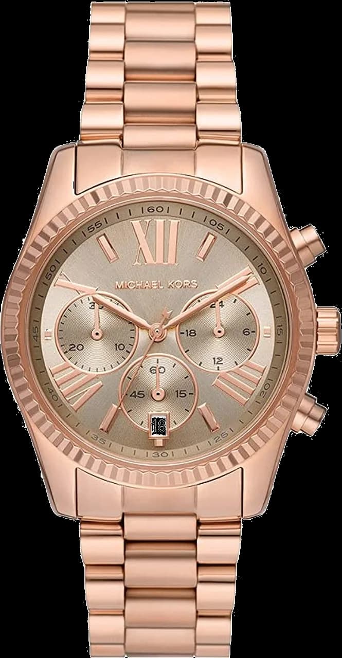 Garde-temps Michael Kors MK7217 pour femme, cadran or rose sur bracelet acier or rose