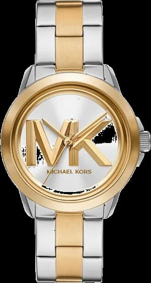 Garde-temps Michael Kors MK7319 pour femme, cadran bicolore avec logo MK et bracelet bicolore