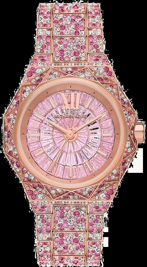 Montre Femme Michael Kors Raquel MK7343 en Acier Doré Rose à Cadran Pavé - Edition Limitée