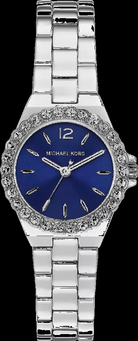 Garde-temps Michael Kors MK7397 pour femme, bleu vif sur bracelet en acier intemporel
