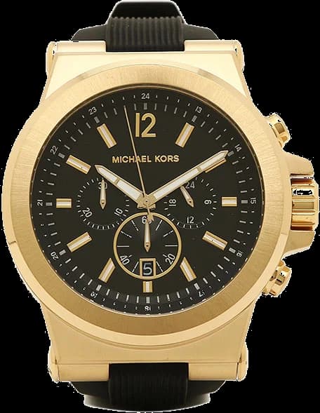 Garde-temps Michael Kors MK8445 pour homme, chrono noir au boîtier et bracelet silicone