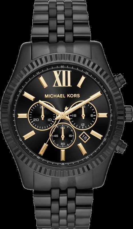 Garde-temps Michael Kors MK8603 pour homme, Lexington chronographe noir