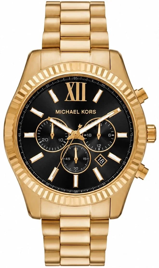 Montre Michael Kors MK9245 homme cadran noir bracelet acier