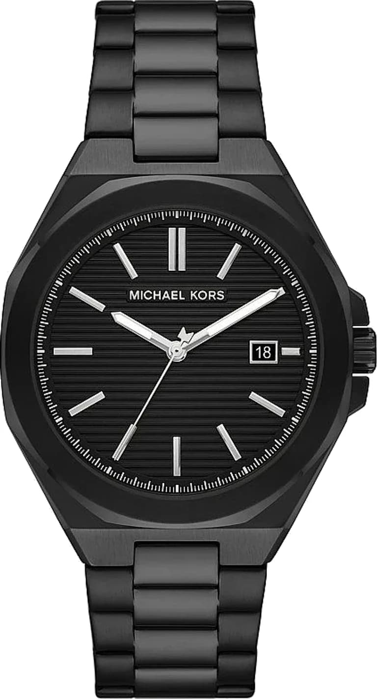 Montre Michael Kors MKO1180 homme cadran noir bracelet acier
