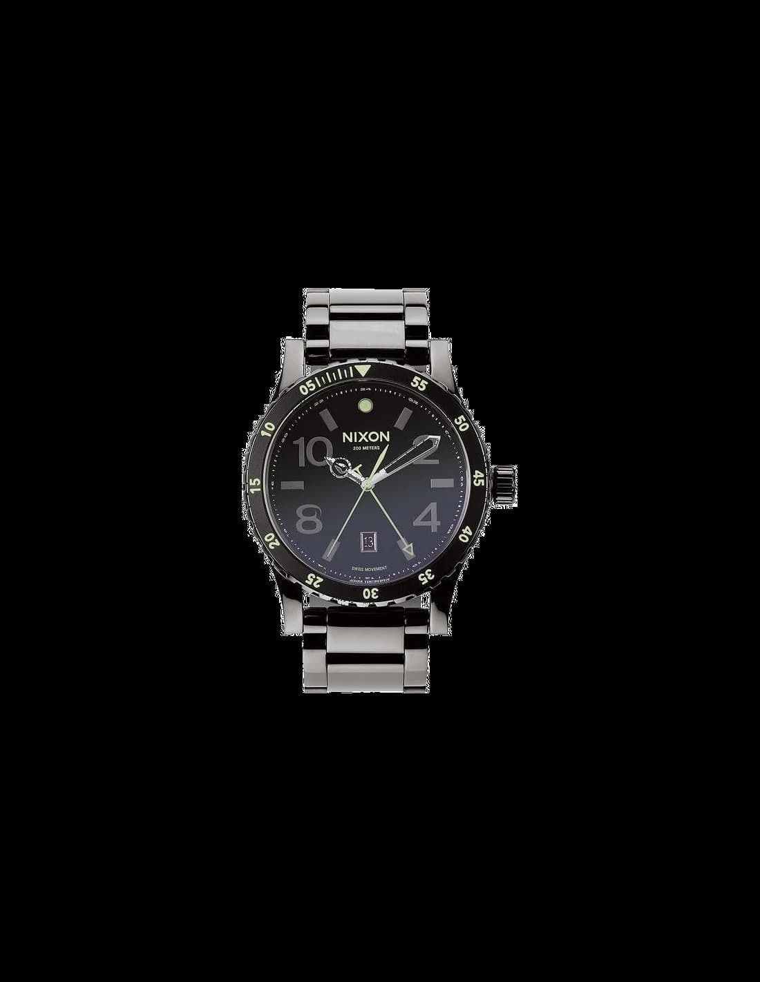 Garde-temps Nixon A277-1885 pour homme, cadran bleu sur bracelet acier
