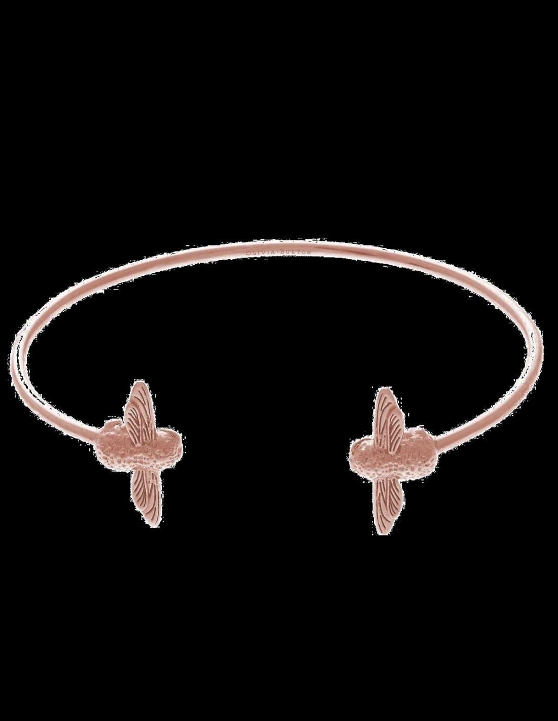 Garde-temps Olivia Burton OBJ16AMB02 pour femme, bracelet maille acier or rose