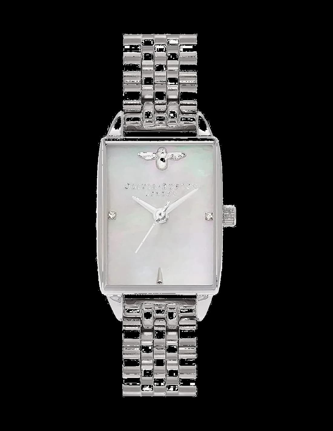 Garde-temps Olivia Burton OB16BH03 pour femme, cadran nacre et acier bicolore