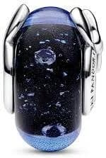 Garde-temps Pandora 792958C01, pendentif Murano bleu facetté argent