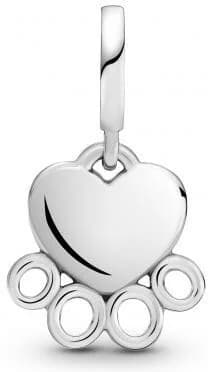Charm Pandora Cœurs et Empreinte de Pattes 799360C00 en Argent 925 pour Femme vue 2