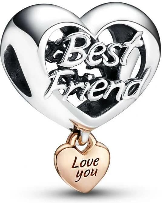 Garde-temps Pandora 782243C00 pour femme, cœur love you best friend en métal doré à l'or rose