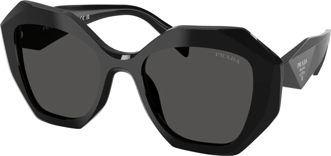 Garde-temps Prada PR 16WS 1AB5S0 pour femme, Lunettes femme avec monture noire et branches