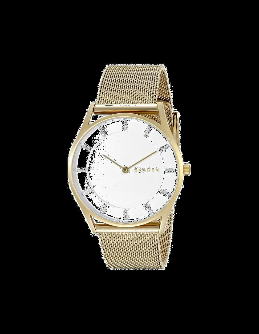 Garde-temps Skagen SKW2377 pour femme, cadran blanc, bracelet acier