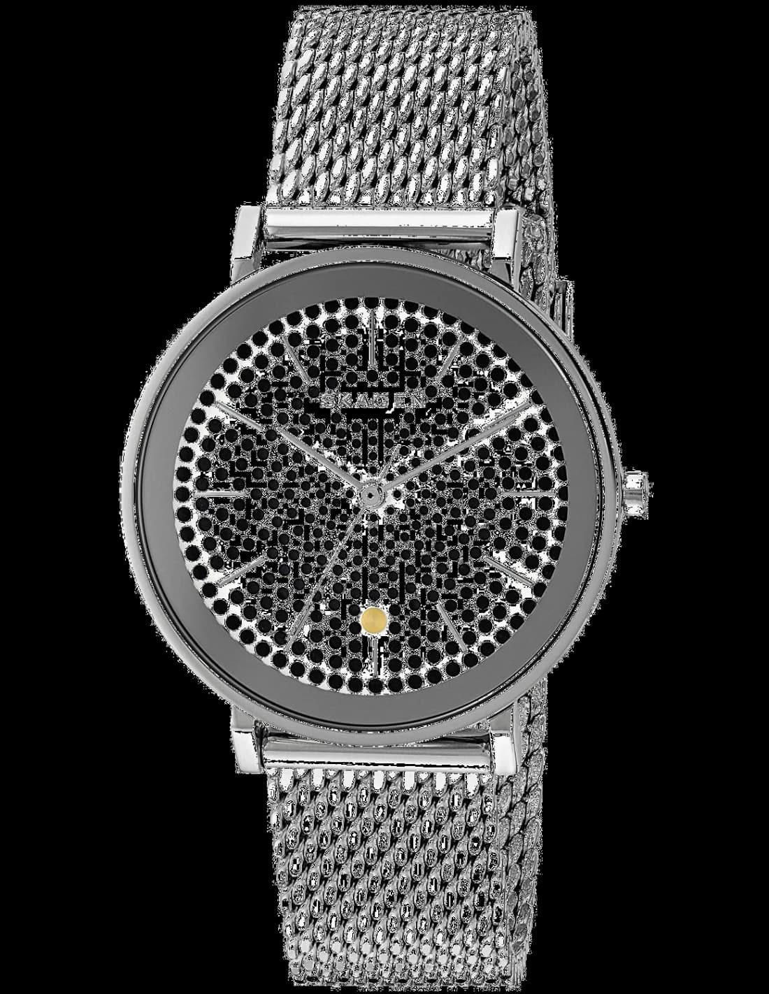 Garde-temps Skagen SKW2446 pour femme, cadran gris maille milanaise acier