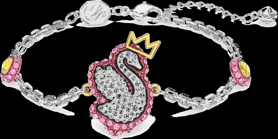 Garde-temps Swarovski 5650188 pour femme, bracelet Pop Swan cygne rose rhodié