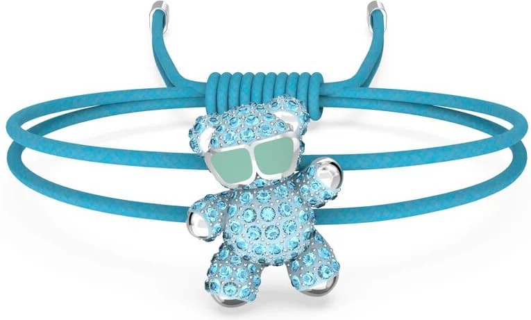 Garde-temps Swarovski 5642980 pour femme, bracelet métal rhodié bleu incrusté cristaux