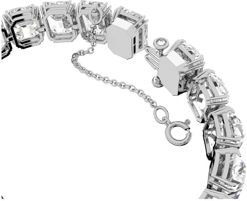 Bracelet Swarovski Millenia 5618699 pour femme, métal plaqué rhodium blanc avec cristaux octogones vue 4