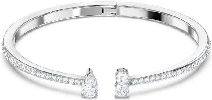 Garde-temps Swarovski 5556912 pour femme, manchette blanche rhodiée, allure moderne