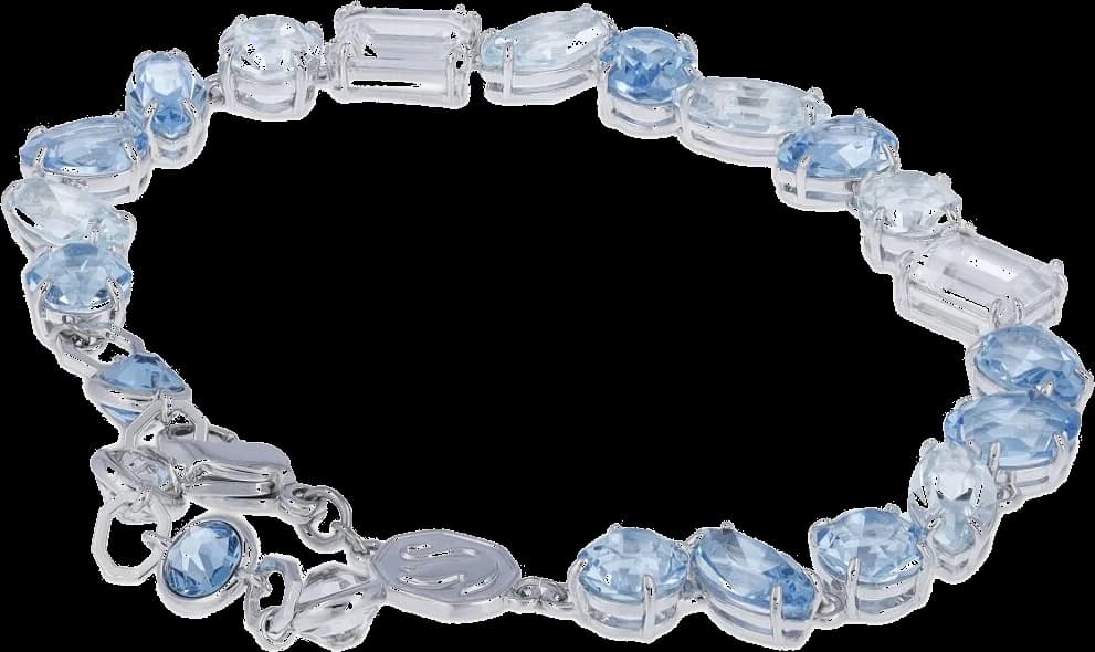 Garde-temps Swarovski 109172 pour femme, Bracelet Swarovski Gema bleu et blanc rhodié