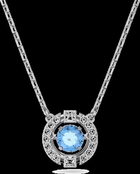 Garde-temps Swarovski 5279425 pour femme, cristaux pavés avec pendentif en forme de goutte bleue